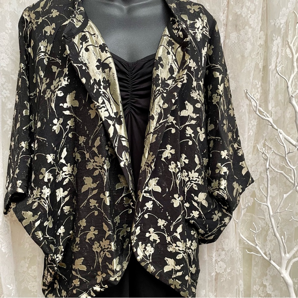 Zara W & B Collection Jacket. Stunning, Black & Gold Jacket - Picture 4 of 9